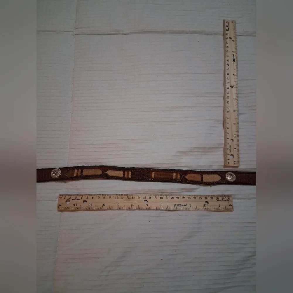 Source Unknown Brown and Tan Kids Belt